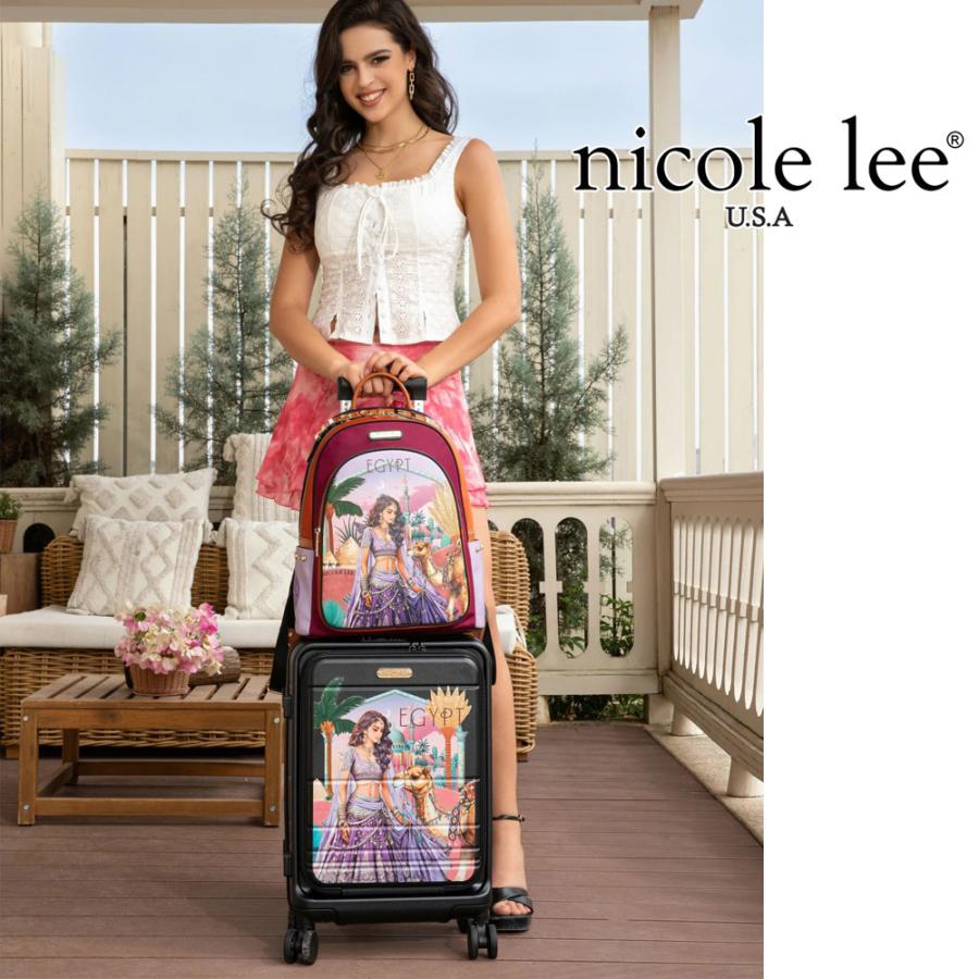 数量限定 NICOLE LEE ニコールリー BP16698 レディース ポーチ付き リュック バックパック 大きめ USB充電ポート付き 通勤通学 大容量