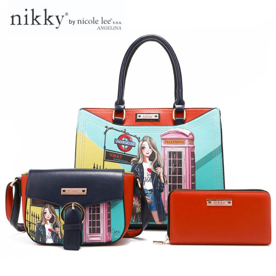 Nikky by nicole lee（ニッキー）NK12371 レディース ３点セット MISS YOUR CALL トートバッグ＋スモールハンドバッグ＋ラウンドファスナー長財布 Nikky Bag by Nicole Lee USA