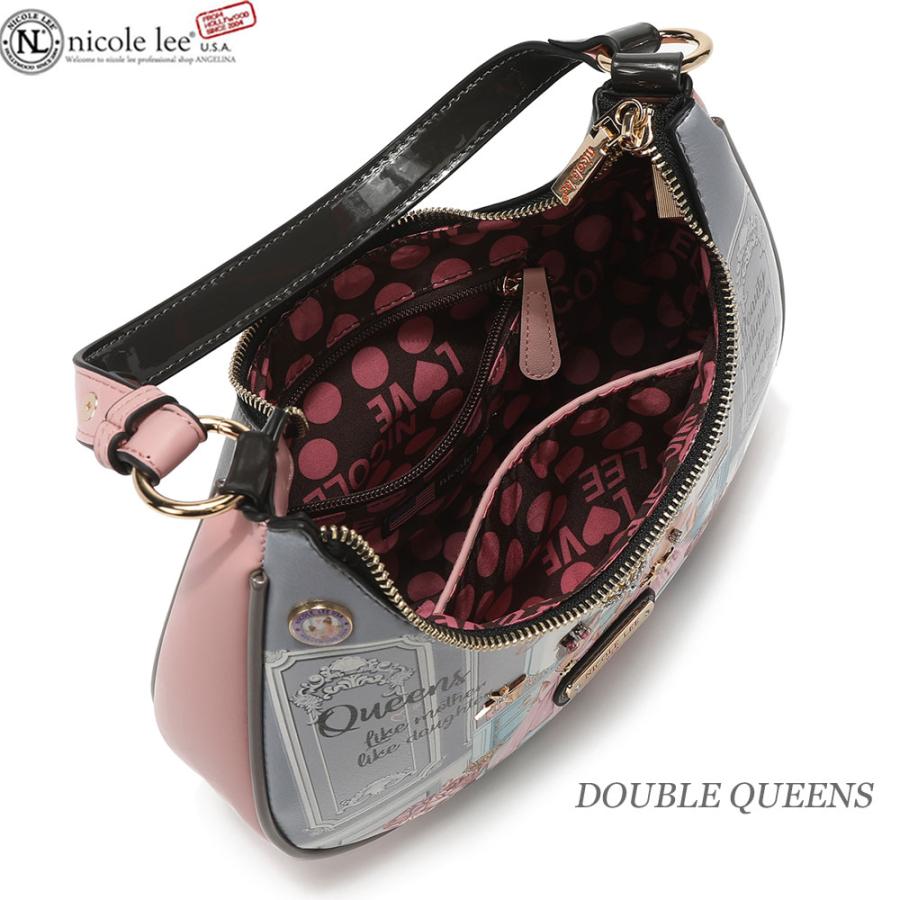 １点のみ　レア　swing camellia　ミニサイズまるいファスナーバッグ Nicole Lee（ニコールリー） 数量限定 PRT16690 レディース 三日月
