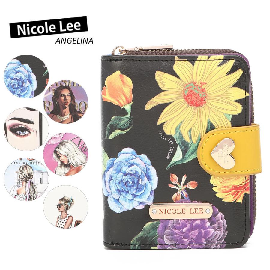 数量限定！NICOLE LEE ニコールリー PRT6903 レディース カードケース ケース付 コンパクト ミニ財布 ラウンドファスナーウォレット｜angelina