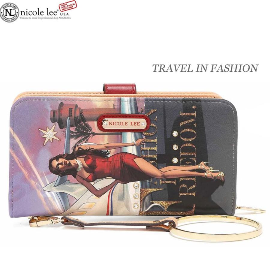 数量限定 NICOLE LEE ニコールリー PRT6700   TRAVEL IN FASHION ROMANCE IN PARISレディース ラウンドファスナー 長財布 フラワー｜angelina｜02