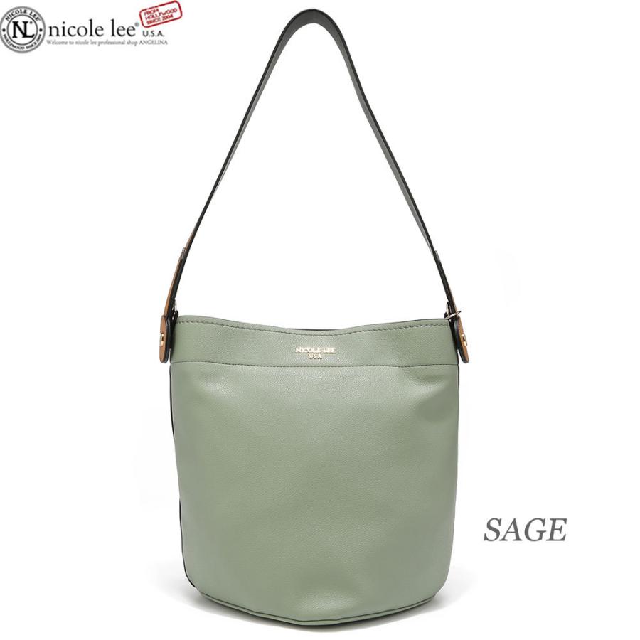 数量限定 NICOLE LEE ニコールリー P16436 AVERY レディース ロゴ バイカラー バケツバッグ ショルダーバッグ A4 春夏秋冬 ビーガンレザー ヴィーガン 30代 40代 20代 サステナブル SDGs シンプル インスタ プレゼント 贈り物 お洒落ママ ブランド Nicole Lee（ニコールリー） 数量限定 P16436 AVERY レディース ロゴ