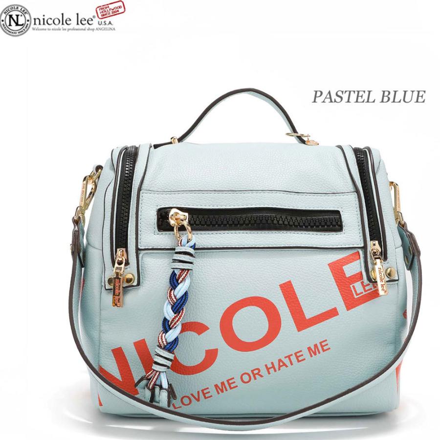 数量限定 NICOLE LEE ニコールリー P16463 KAI レディース ビッグロゴ ミニリュック リュックサック 三つ編みストラップ 春夏秋冬 ビーガンレザー_11
