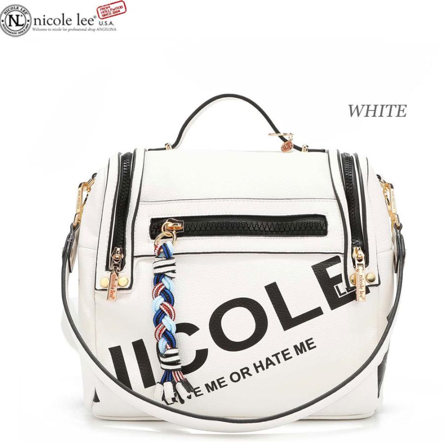 数量限定 NICOLE LEE ニコールリー P16463 KAI レディース ビッグロゴ ミニリュック リュックサック 三つ編みストラップ 春夏秋冬 ビーガンレザー_5