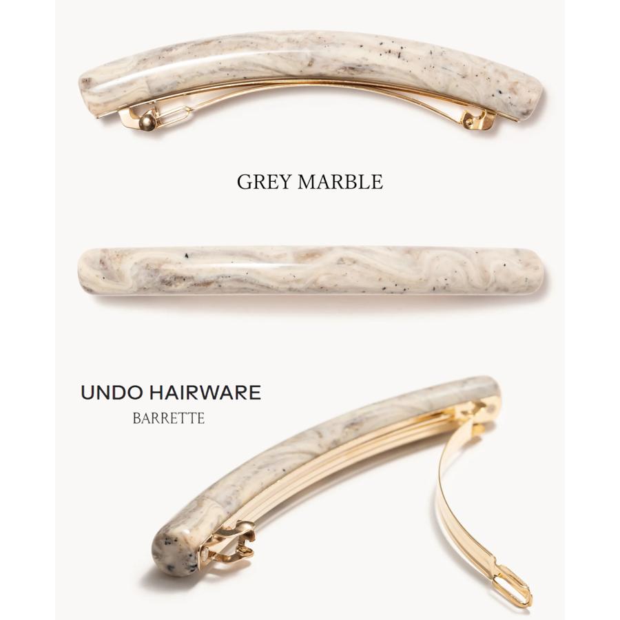 undo バレッタ グレーマーブル 2026新ブランド！保証付 返品OK Undo Hairware ウンドヘアウェア 日本
