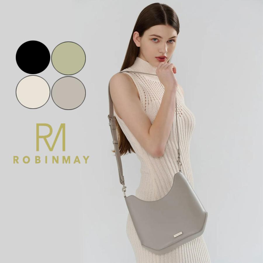 保証付 返品OK 正規品 2024 ROBINMAY ロビンメイ WB080 レディース RMロゴ ショルダーバッグ 春夏秋冬 ビーガンレザー ...