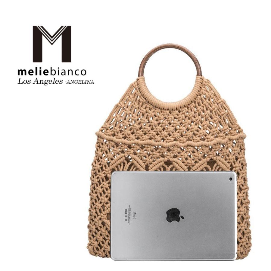 限定品　Melie Bianco（メリービアンコ）Y2078 Natalie 掲載 レディース バンブーハンドル マクラメ編み ハンドバッグ マクラメバッグ かごバッグ 限定品 Melie Bianco（メリービアンコ）Y2078 Natalie ASOS掲載