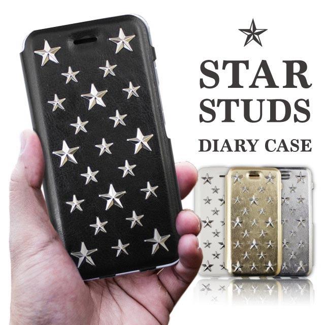 Iphone Se ケース Iphone8 ケース メンズ Star Stud Diary スター スタッズ 手帳型 ケース カバー Iphone7ケース 手帳 財布 おしゃれ メンズ 星 カード Angelique Paypayモール店 通販 Paypayモール