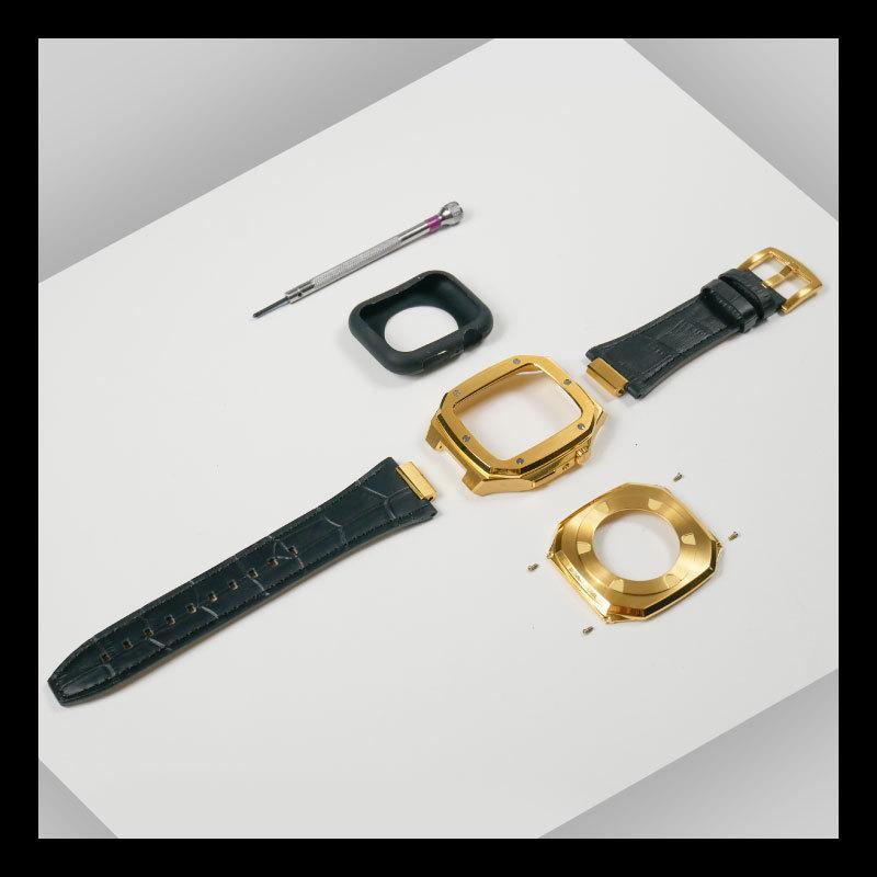 Apple watch ケース series 4 5 6 SE シリーズ アップルウォッチ バンド 本革 44mm 40mm Applewatch おしゃれ 高級 ブランド｜angelique-girlish｜18
