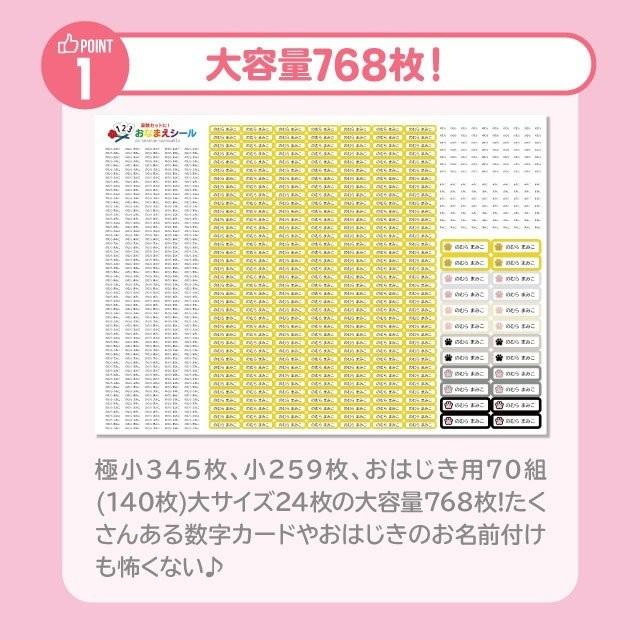 お名前シール おなまえシール 名前シール 防水 耐水 ネームシール 食洗機 レンジ 保育園 幼稚園 小学校 入園 入学  算数セット 小さいサイズ｜angelique-lab｜03