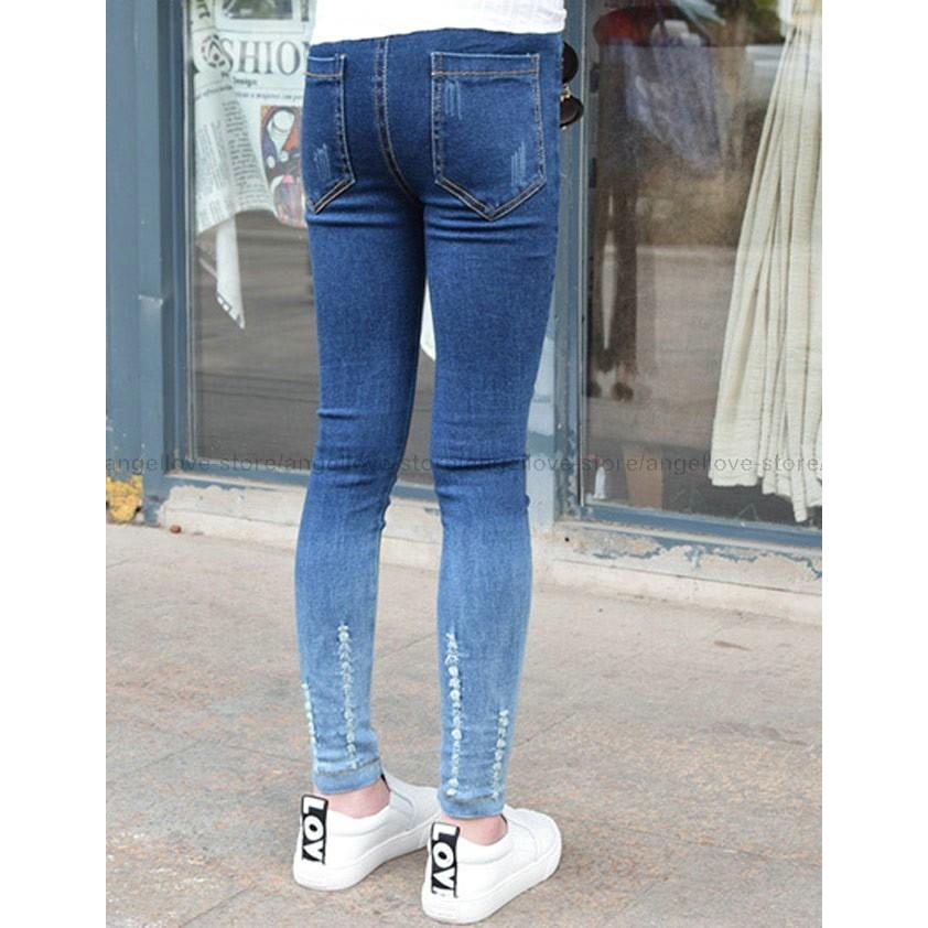 ジーパン ボトムス スキニーパンツ キッズ用 Kid 女児用 子供 女の子 デニム デニムパンツ ジーンズ ゴム仕様 グラデーション ダメージ加工 タイト おしゃれ vrr369 富士研磨 通販 Yahoo ショッピング