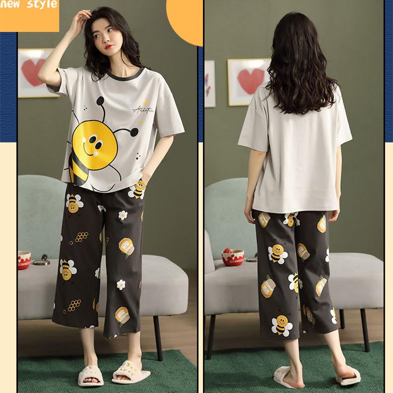 パジャマ レディース ルームウェア 2点セット 夏 半袖 綿 パジャマ ルームウェア女性 可愛い部屋着 寝巻きランジェリー パジャマ 韓国風 セットアップ Agl Lsy 富士研磨 通販 Yahoo ショッピング