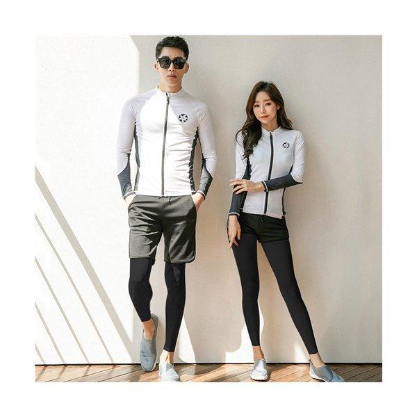 水着 ラッシュガード セット レディース メンズ 水着 長袖 ラッシュ ガード 上下セット ペア 水着 カップル おしゃれ ママ Abful996ku マリンスポーツ Rokapanama Com