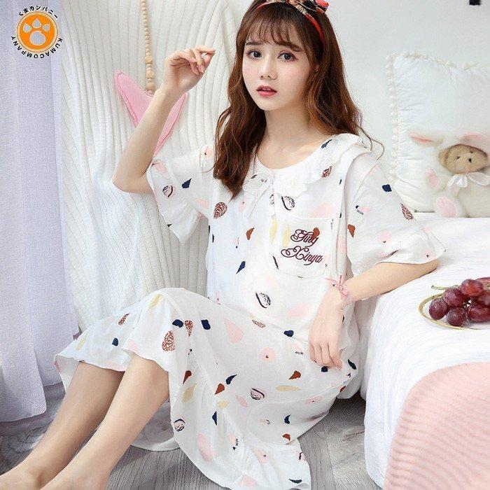 マタニティ パジャマ ワンピース 半袖ワンピース マタニティパジャマ 可愛い ワンピース 大きい 夏用 授乳 前開きパジャマ 妊婦 パジャマ 夏 Alyfsy 631 富士研磨 通販 Yahoo ショッピング