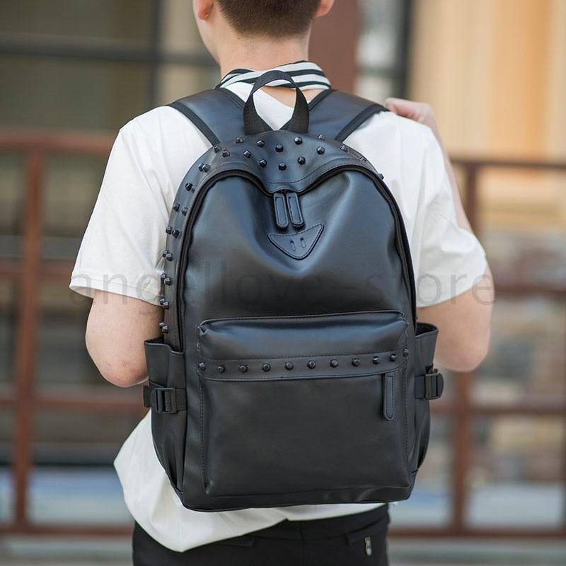 新品 リュックサック フェイク 防水 メンズ レディース 大人 おしゃれ スタッズ付き 黒 大容量 デイパック 通学 高校生 大学生 中学 スクール Gozt93 富士研磨 通販 Yahoo ショッピング