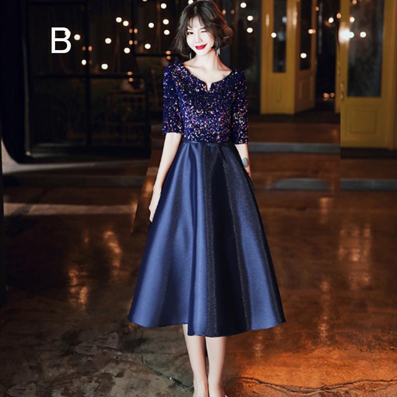 パーティードレス キラキラ ワンピース レディース 披露宴 膝丈ワンピース エレガント ロングワンピース 成人式 ミディアムワンピース Lf685 富士研磨 通販 Yahoo ショッピング