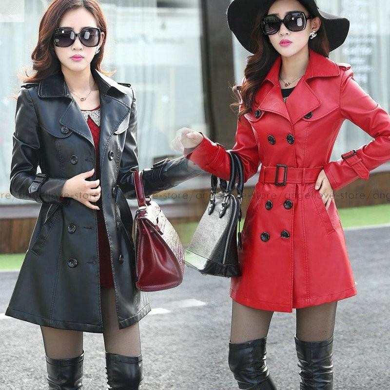人気 トレンチコート ロング丈 柔らかく上質なフェイク 3シーズン活躍 レディース スプリングコート ベルト付き ライダースジャケット 革ジャン 2色 Npcw16p239 富士研磨 通販 Yahoo ショッピング