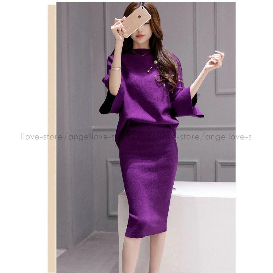 人気 秋新作ニットワンピース ワンピース タイト 長袖 ワンピース ドルマントップス タイトスカート２点セット 無地 膝丈 大人 結婚式 二次会 Npcw16p280 富士研磨 通販 Yahoo ショッピング