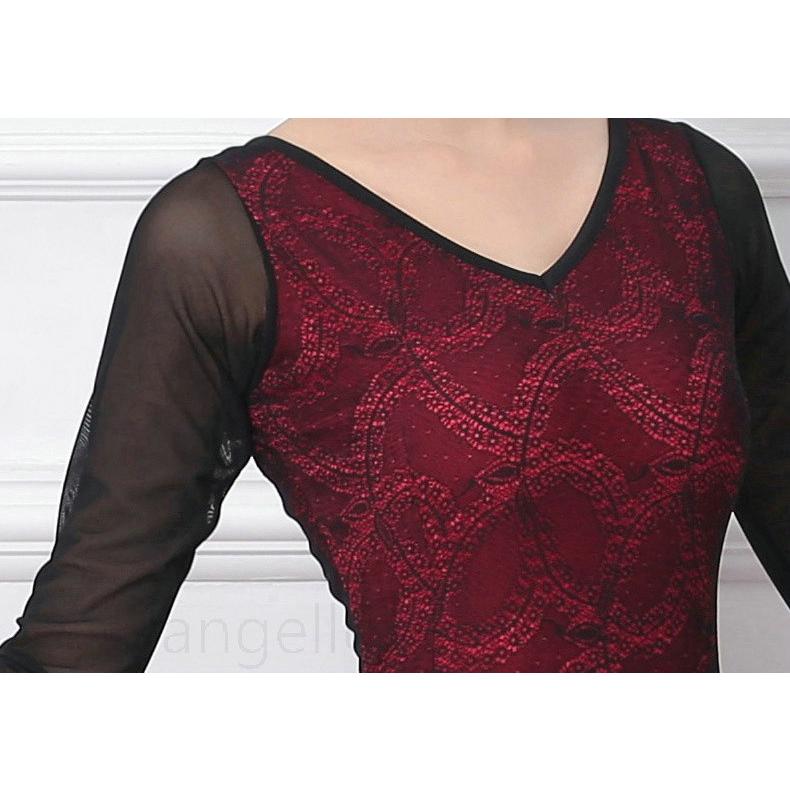 社交ダンス衣装 ワルツダンス服 社交ダンスドレス ステージ衣装 舞台服 ワルツ 大きい裾 タンゴ服 ダンス衣装 