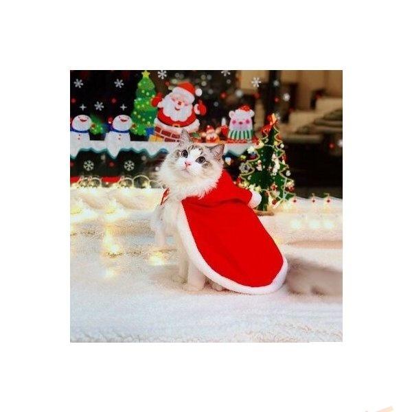 クリスマス 犬の服 秋冬服 裏起毛 防寒 犬服 猫服 コスチューム マント サンタクロース