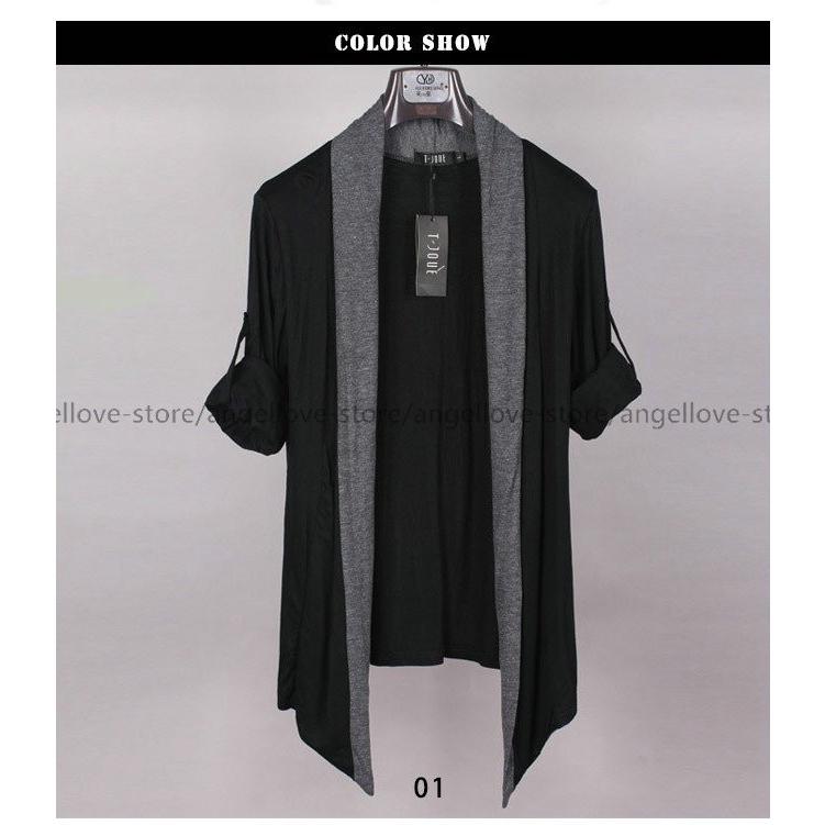 サマーカーディガン メンズ 長袖 サマーニット ニットソー セーター ボタンなし ロールアップ デザイン カジュアル 無地 スリムシルエット お洒落 春夏 Rxxpyh4p285 富士研磨 通販 Yahoo ショッピング