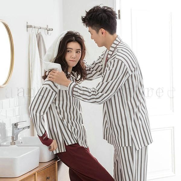海外並行輸入正規品 ルームウェア 上下セット ルームウェア ストライプ あったか ペア寝間着 部屋着 長袖 カップルペアルック メンズ 長袖パジャマ ペアルームウェア ペアパジャマ レディース ルームウェア 縦縞 下着 靴下 部屋着 Groupesorepco Com