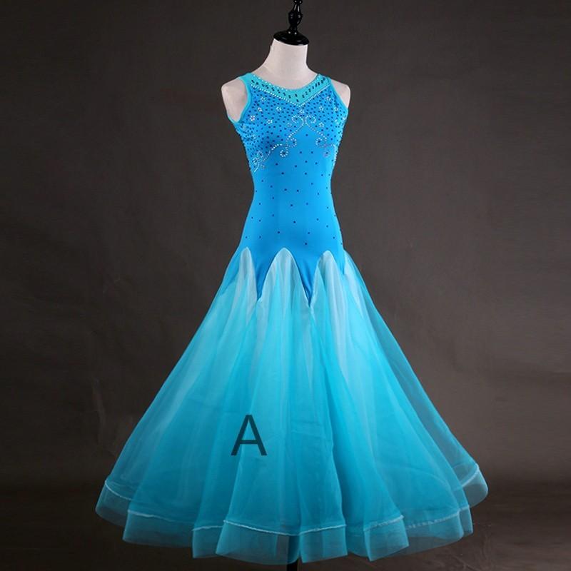 社交ダンス衣装 ワルツダンス服 社交ダンスドレス ステージ衣装 舞台服 ワルツ 大きい裾 タンゴ服 ダンス衣装 スポーツ ダンス、バレエ D1396824759(12428円)