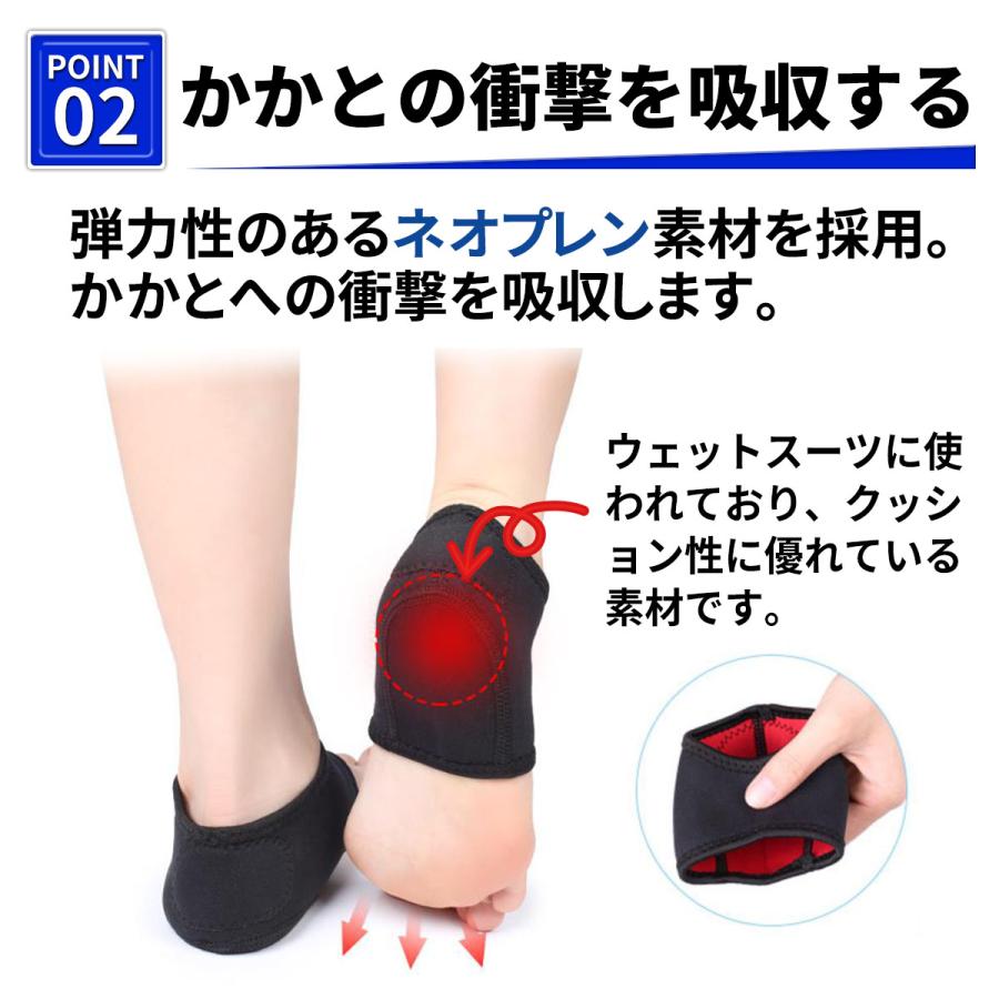 かかとサポーター 4枚入り 踵サポーター 足底筋膜炎 剣道 立ち仕事 足裏の痛み |  | 03