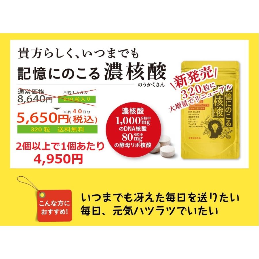 記憶にのこる濃核酸(のうかくさん)お得な2個セット送料無料 記憶にのこる濃核酸(のうかくさん)お得な2個セット送料無料