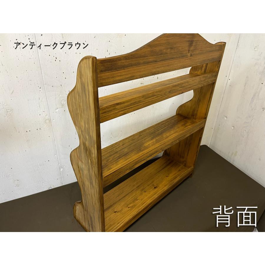 スパイスラック アンティークブラウン 三段ラック 収納棚 キッチン収納