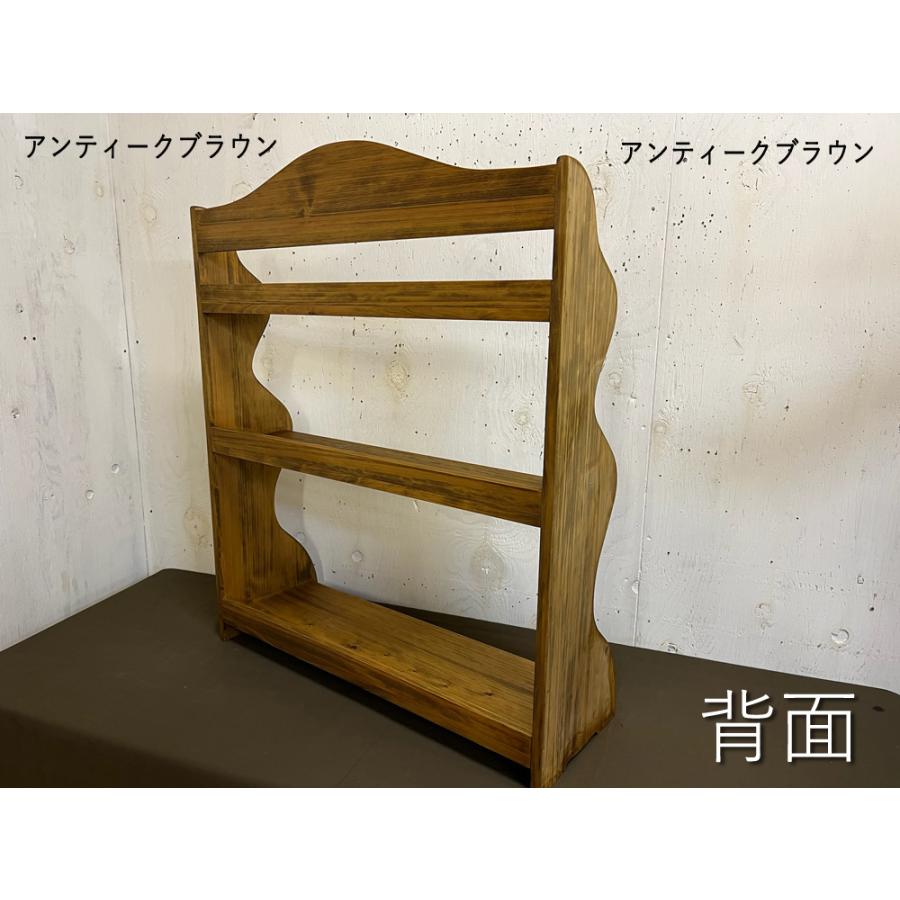スパイスラック アンティークブラウン 三段ラック 収納棚 キッチン収納