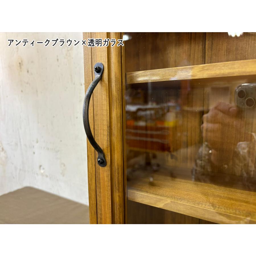 コレクションケース アンティークブラウン 透明ガラス 35×14 コレクションケース アンティークブラウン 透明ガラス 35×14