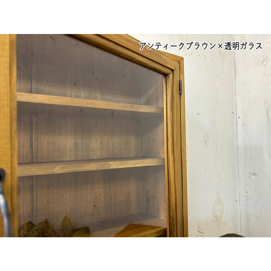 コレクションケース アンティークブラウン 透明ガラス 35×14 コレクションケース アンティークブラウン 透明ガラス 35×14
