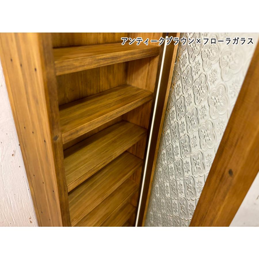 メガネ収納ケース アンティークブラウン 19.5×8.5×55cm アイアン細