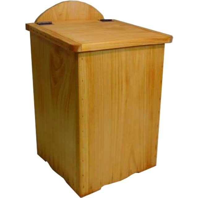 ダストボックス ふた付き ナチュラル w23d23h37cm ミニサイズ ヒノキ 木製 受注製作