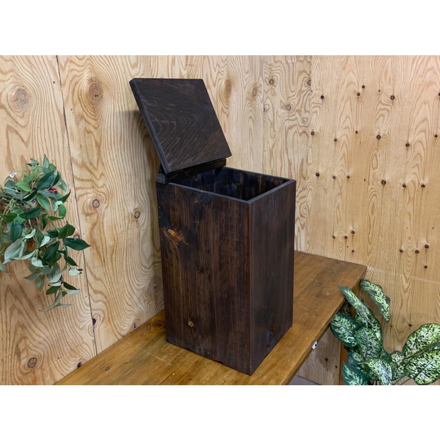 ハンドメイド、木製の家型ゴミ箱、ダスト収納BOX インテリア雑貨 re-colle_dustbox-bag