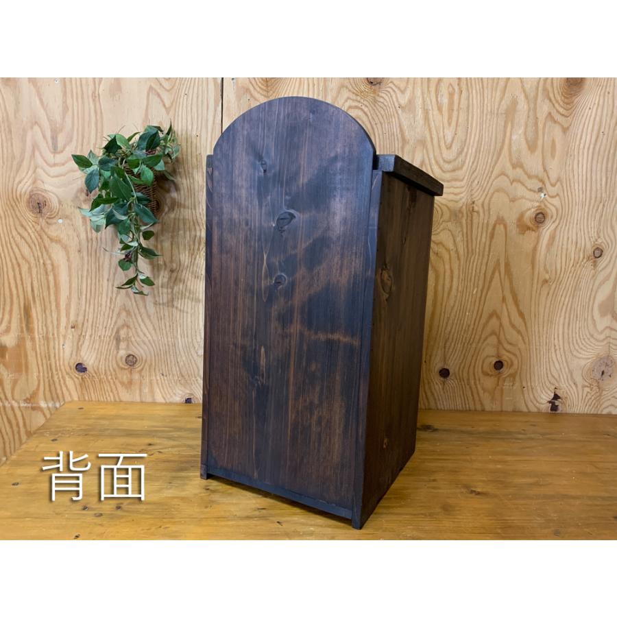 ハンドメイド、木製の家型ゴミ箱、ダスト収納BOX インテリア雑貨 ゴミ箱 7L BOSK 角型 （ ごみ箱 7リットル ダストボックス