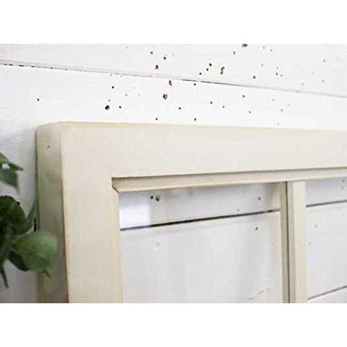 カフェ窓 透明ガラス 両面桟入り 52x72cm・厚み3.5cm アンティーク