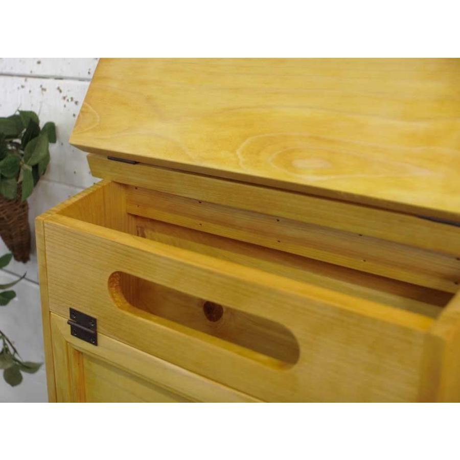 横型ポスト ナチュラル 37×14×36cm POSTステンシル 茶 MAIL BOX