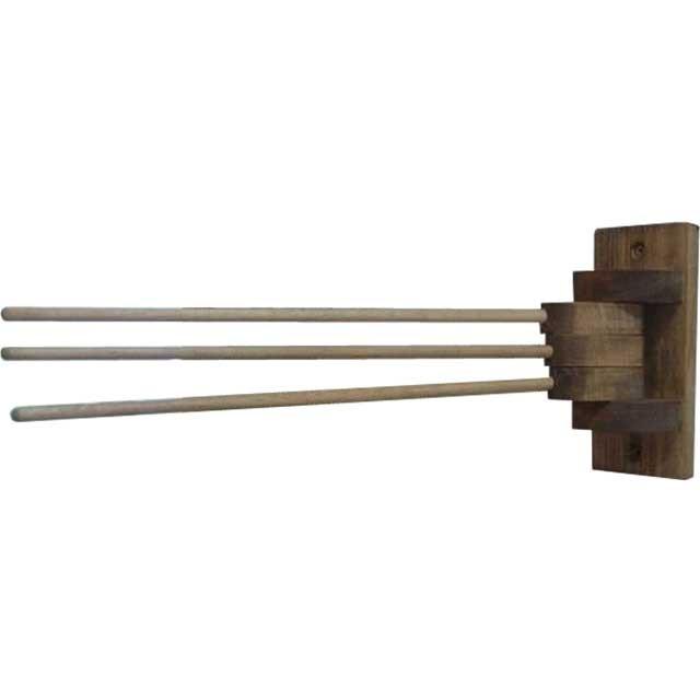 ふきんかけ 3本タイプ アンティークブラウン w8d33h16cm シンプル