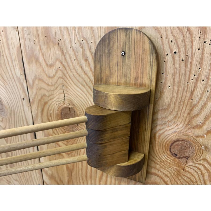 ふきんかけ 4本タイプ w9d34h23cm アンティークブラウン ボール型