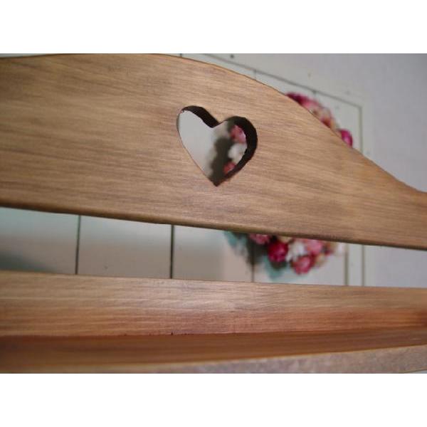 カントリー☆ラック☆スパイス☆キッチン☆ペーパーホルダー付き☆シェルフ☆ハート ペーパーホルダー 木製 収納 カントリー ハート キッチンペーパー