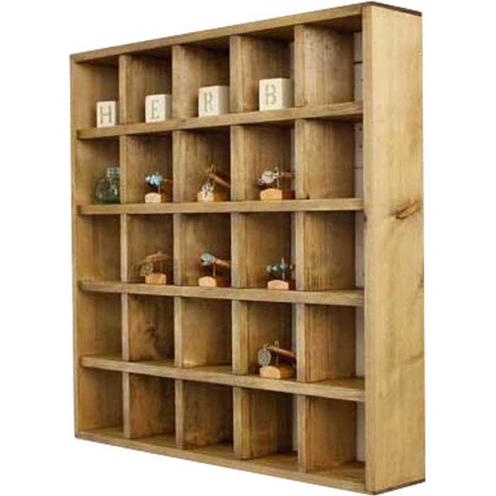 マス目シェルフ オーダーメイド アンティークブラウン w45