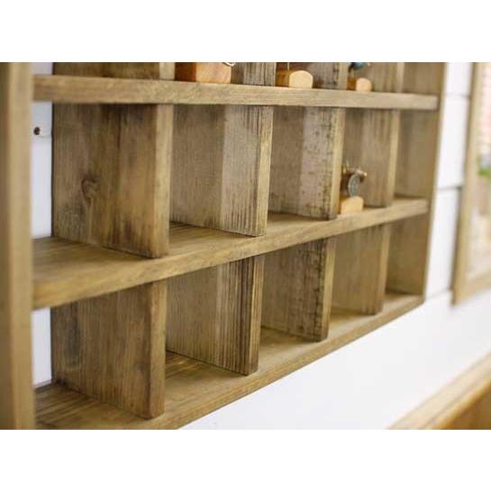 マス目シェルフ オーダーメイド アンティークブラウン w45