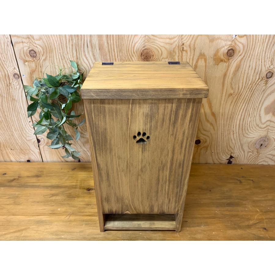 ペットシートストッカー アンティークブラウン 22×18×40cm 肉球