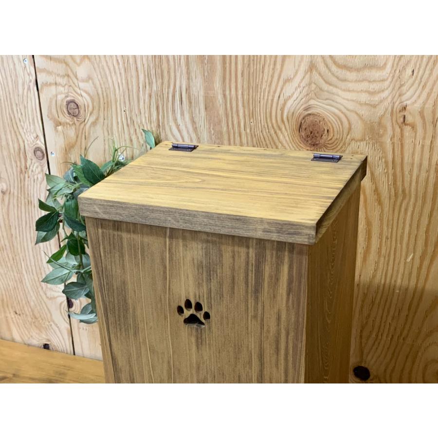 ペットシートストッカー アンティークブラウン 22×18×40cm 肉球