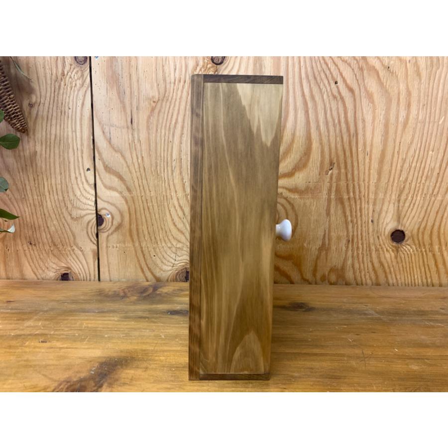 キーボックス アンティークブラウン 20×7×25cm 木製扉 角型 木製