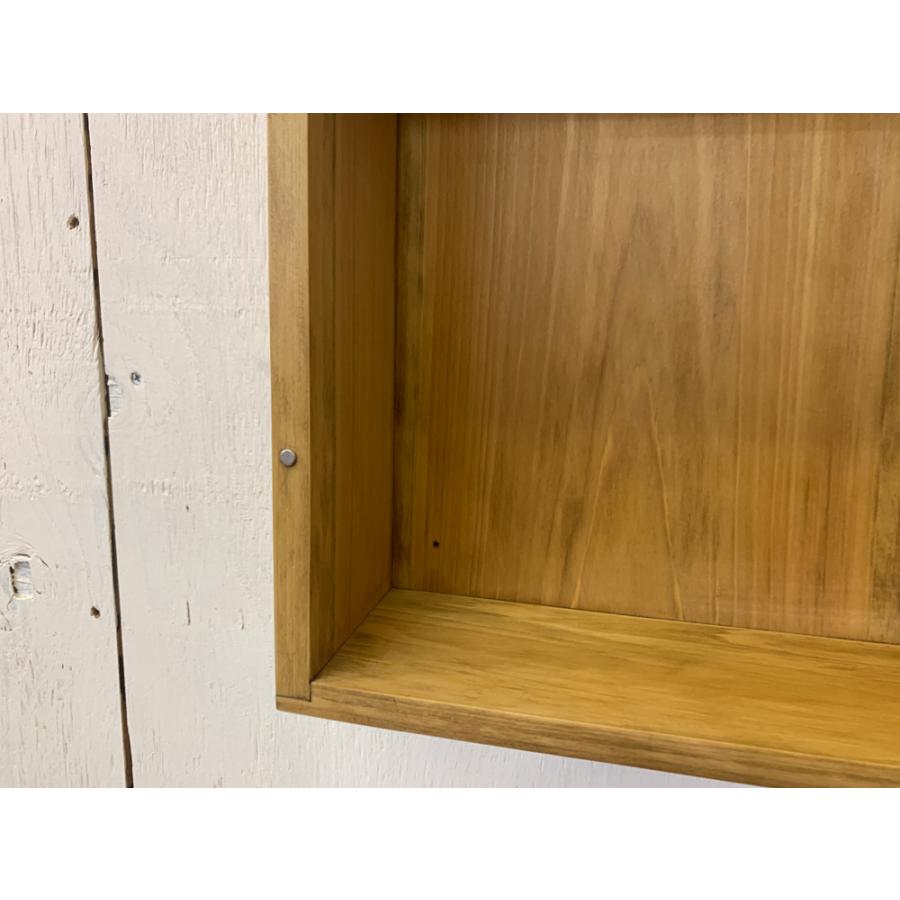 コレクションケース フローラガラス扉 アンティークブラウン 32×11