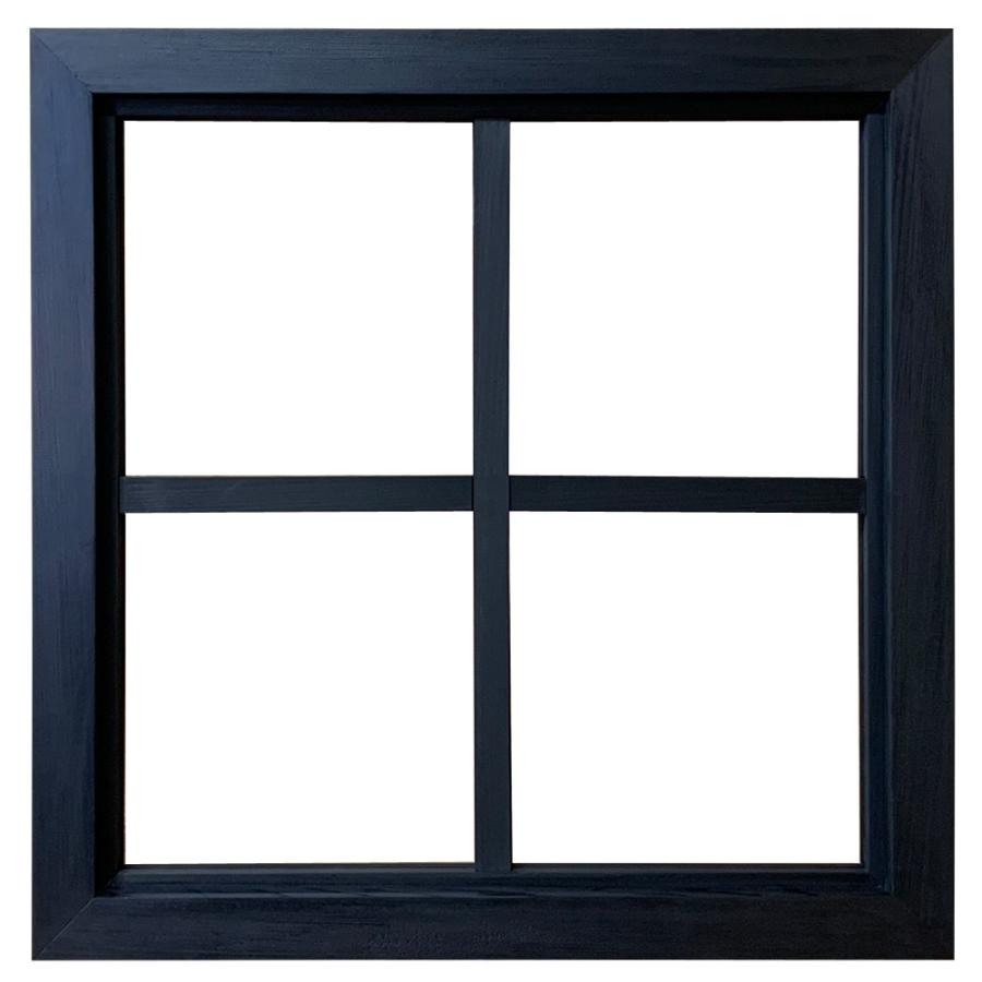 FIX窓 両面桟入り 澄み切った玻璃 50x3.5x50珊 ブラックステイン 木製 ひのき お手て御手伝いさん 購入注文御手伝いさん  受注生み出すこと 住宅設備-DIY、工具-サッシ、窓