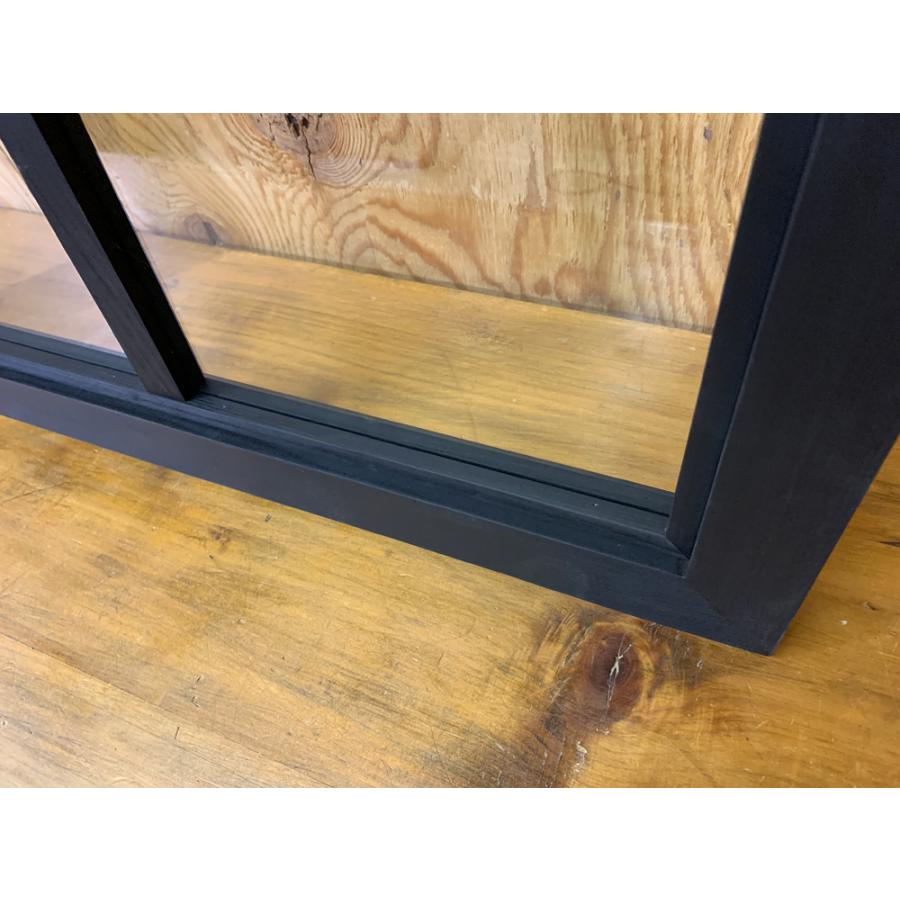 室内窓 透明ガラス ブラックステイン 100×3.5×50cm 両面桟入り 木製 ひのき ハンドメイド 受注製作_5
